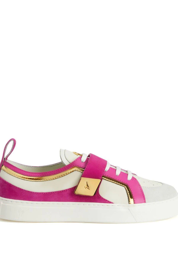 Giuseppe Zanotti Zenas låga träningsskor med panel - Rosa