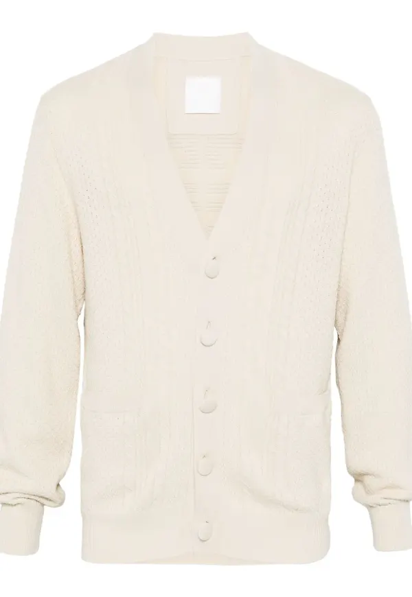 Givenchy 4G kabelstickad kofta - Neutral