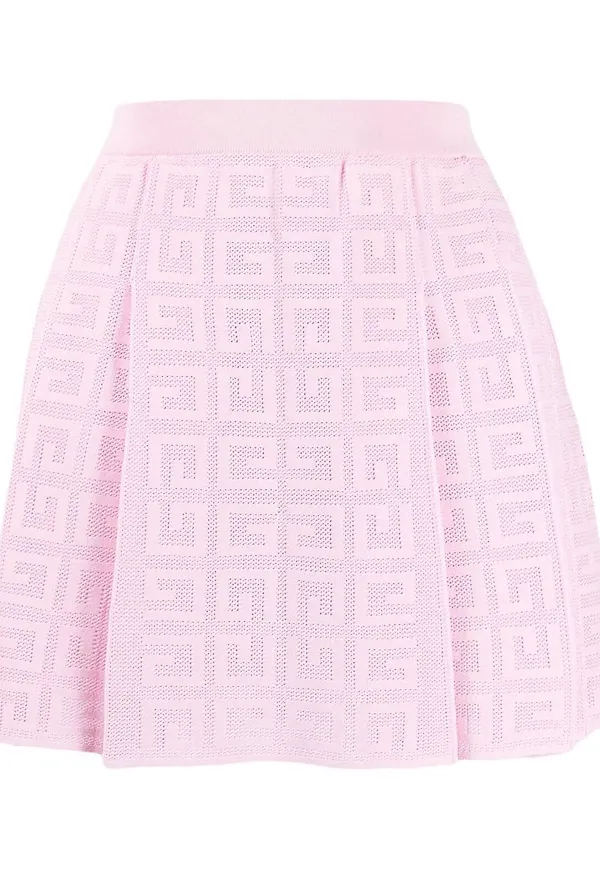 Givenchy 4G plisserad kjol med logotyp - Rosa