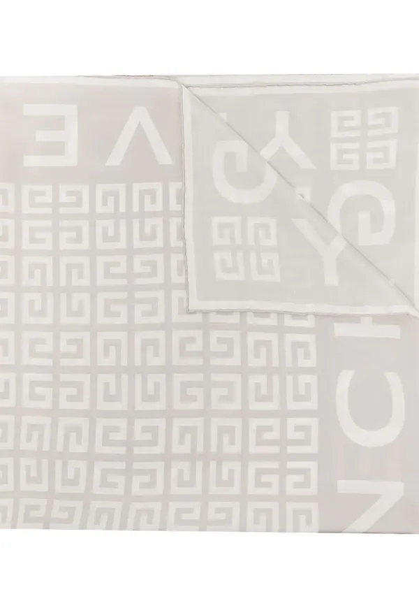 Givenchy 4G sidensjal med logotyp - Brun