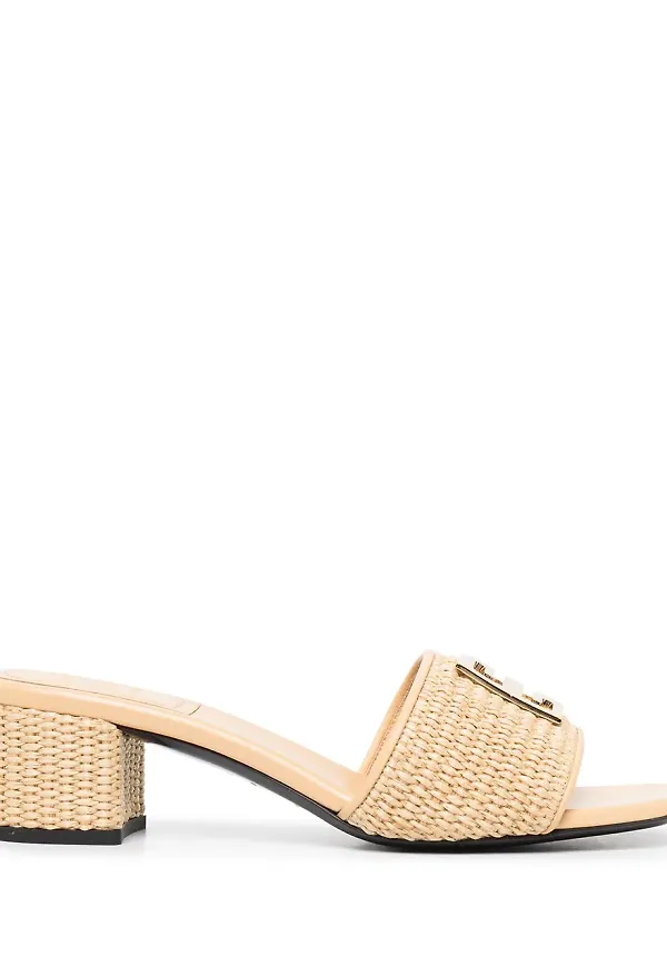 Givenchy 4G slip-ons med blockklack - Brun