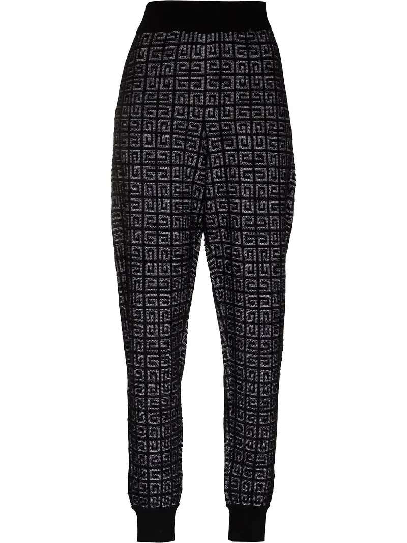 Givenchy 4G trackpants i kashmir med monogram - Svart