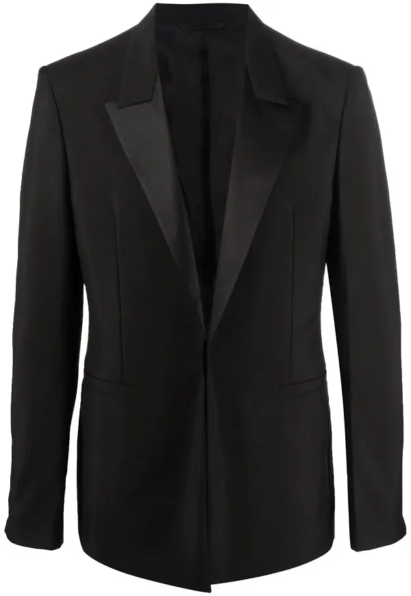 Givenchy blazer med satinslag - Svart