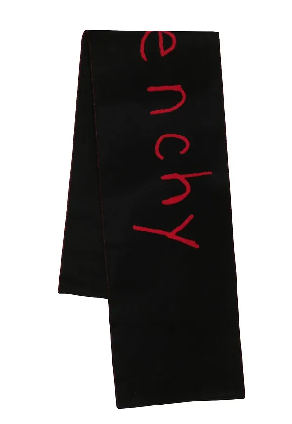 Givenchy halsduk med broderad logotyp - Svart