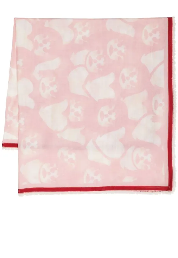 Givenchy halsduk med fransar och logotyp - Rosa