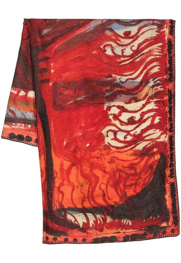 Givenchy halsduk med grafiskt tryck - Röd