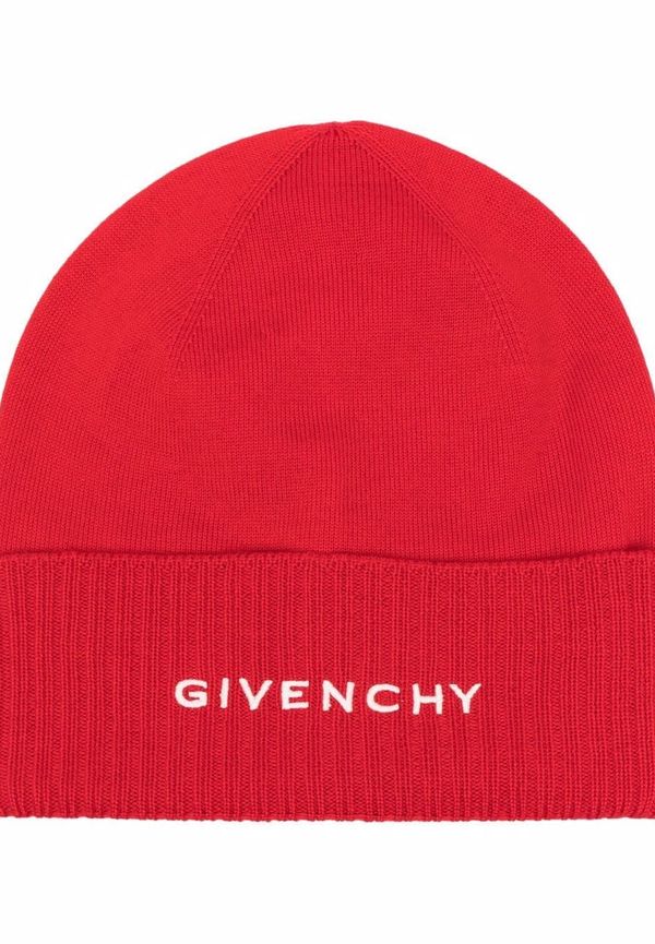 Givenchy mössa med broderad logotyp - Röd