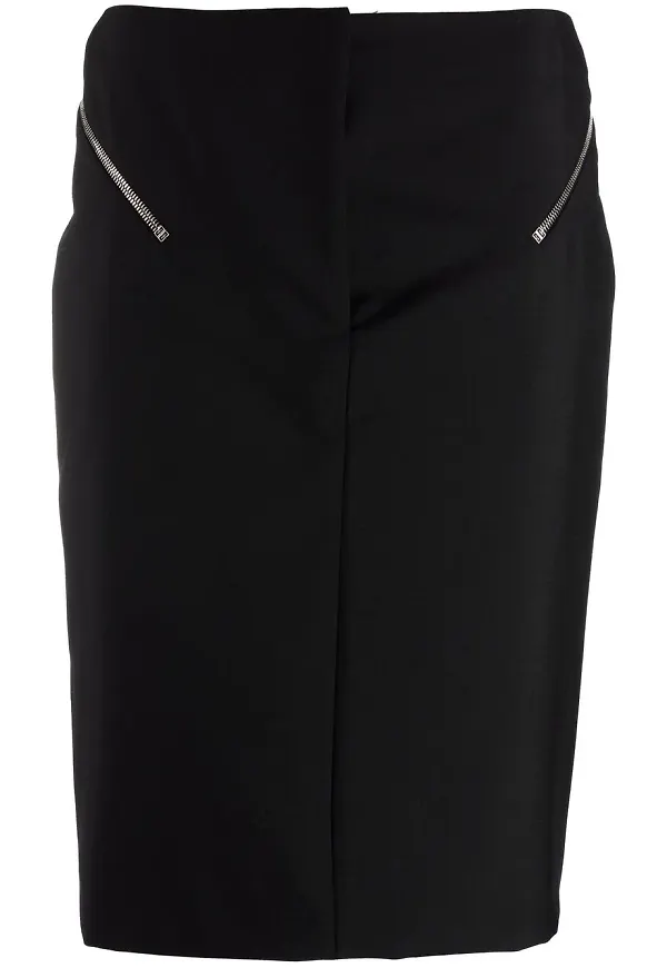 Givenchy pennkjol med dragkedja - Svart
