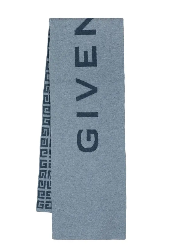 Givenchy reversible logo-intarsia scarf - Blå