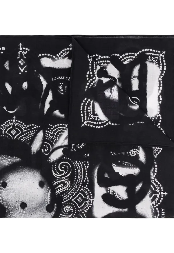 Givenchy sjal med grafiskt tryck - Svart