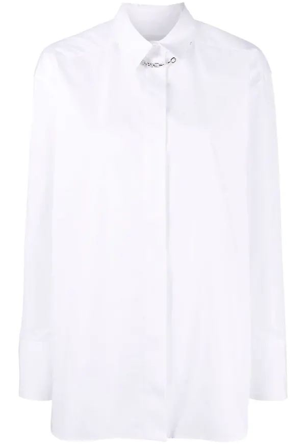 Givenchy skjorta med kedjedetalj - Vit