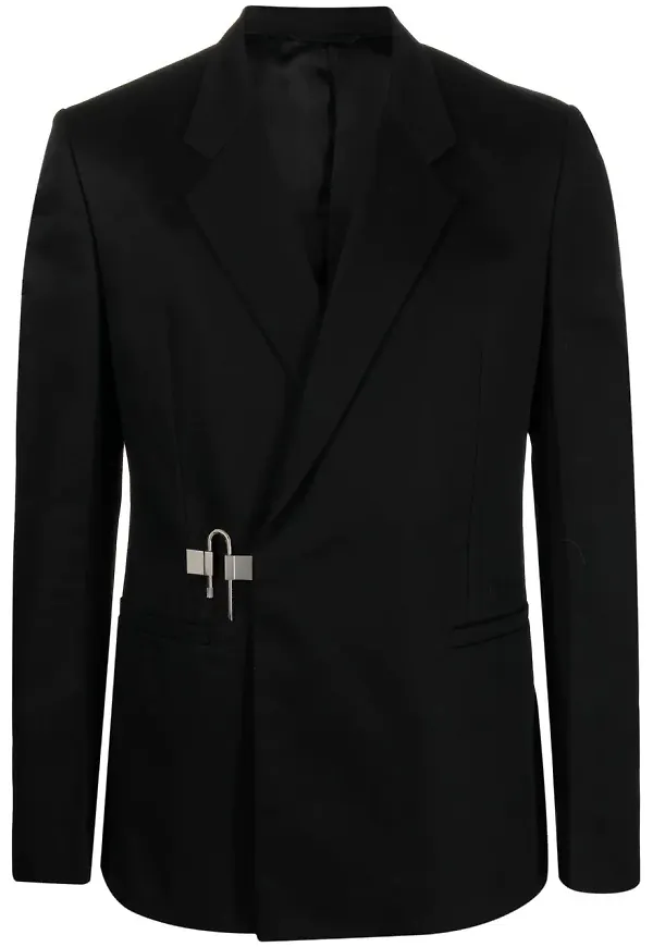 Givenchy smal blazer med U-lås - Svart