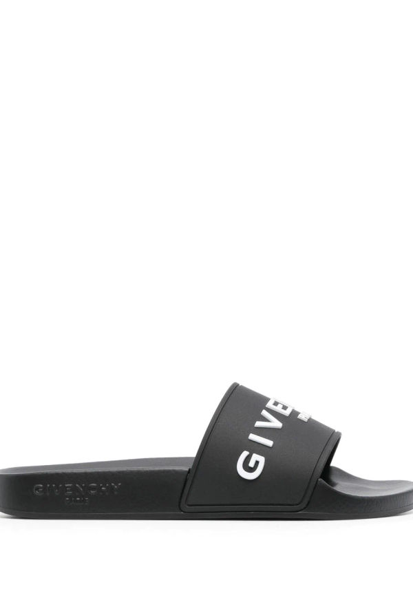 Givenchy tofflor med logotyp - Svart