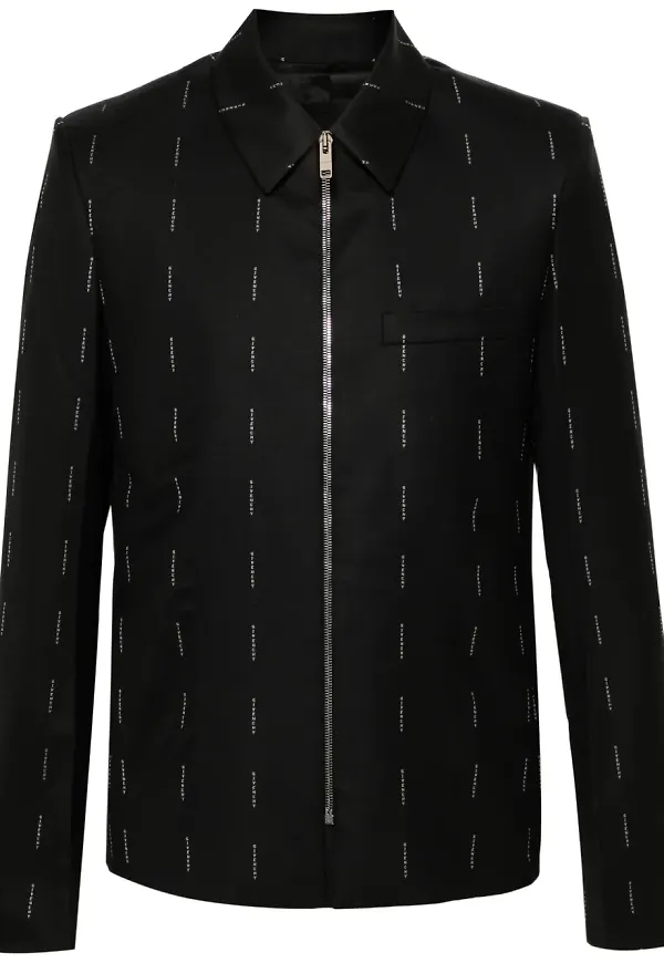 Givenchy tweedjacka med logotyp - Svart
