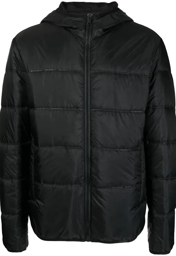 Givenchy vadderad jacka med dragkedja - Svart