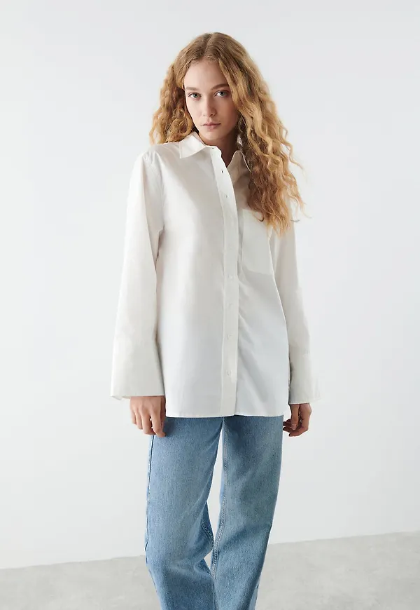 Gizem oversized poplin shirt