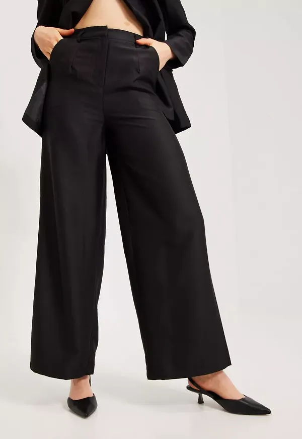 Glamorous - Vida byxor - Black - Wide Leg Trousers - Byxor