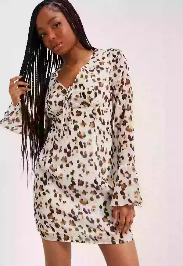 Glamorous Leopard Mini Dress Leopardklänningar Leopard