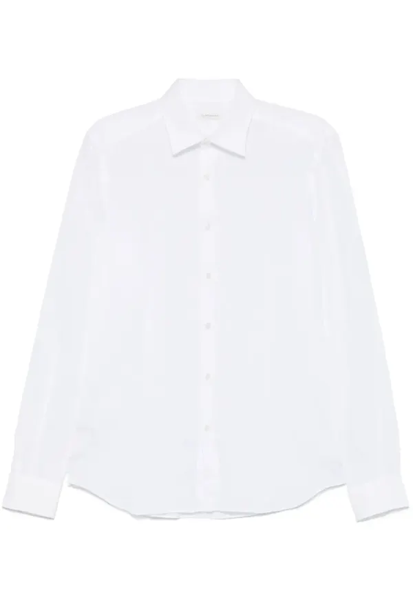 Glanshirt linneskjorta - Vit