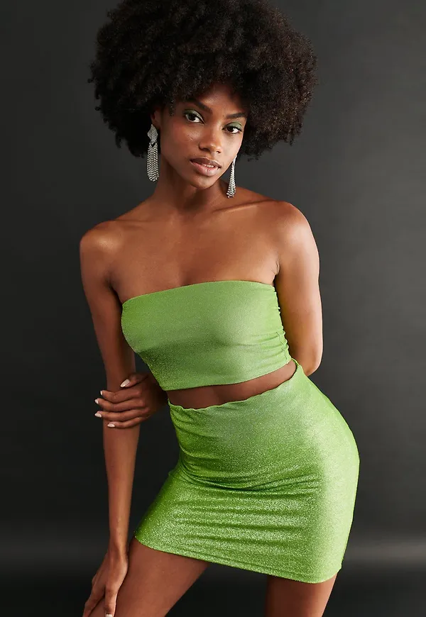 Glitter tube top