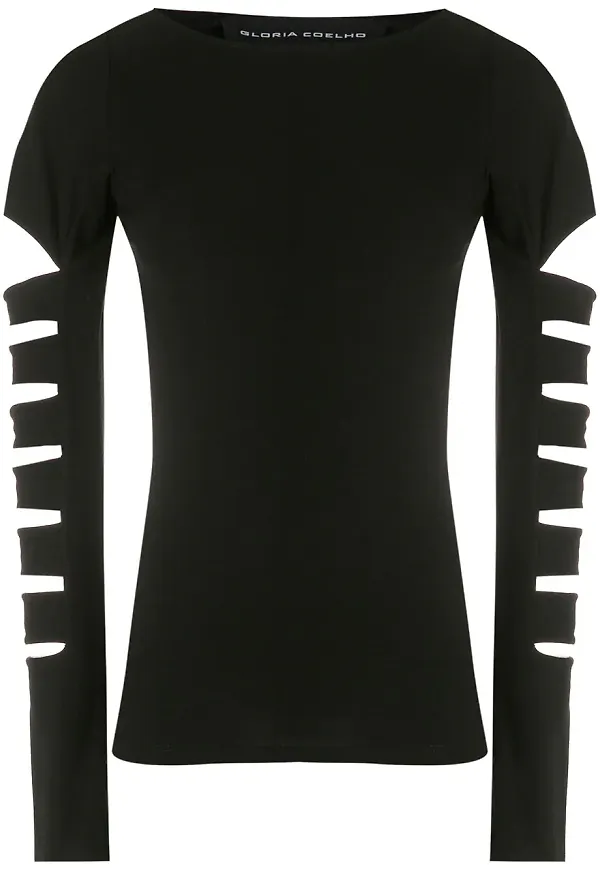 Gloria Coelho långärmad t-shirt - Svart
