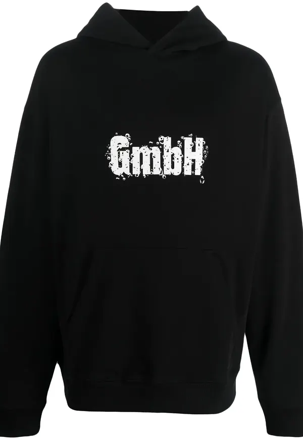 GmbH hoodie med logotyp - Svart