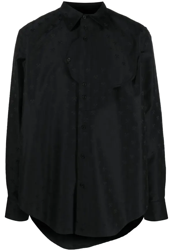GmbH skjorta i jacquard - Svart