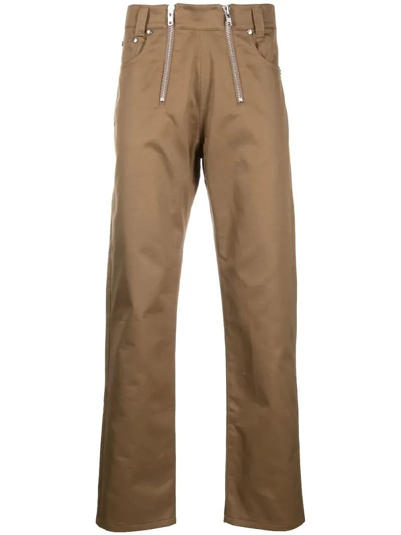 GmbH straight-jeans med dubbel dragkedja - Brun