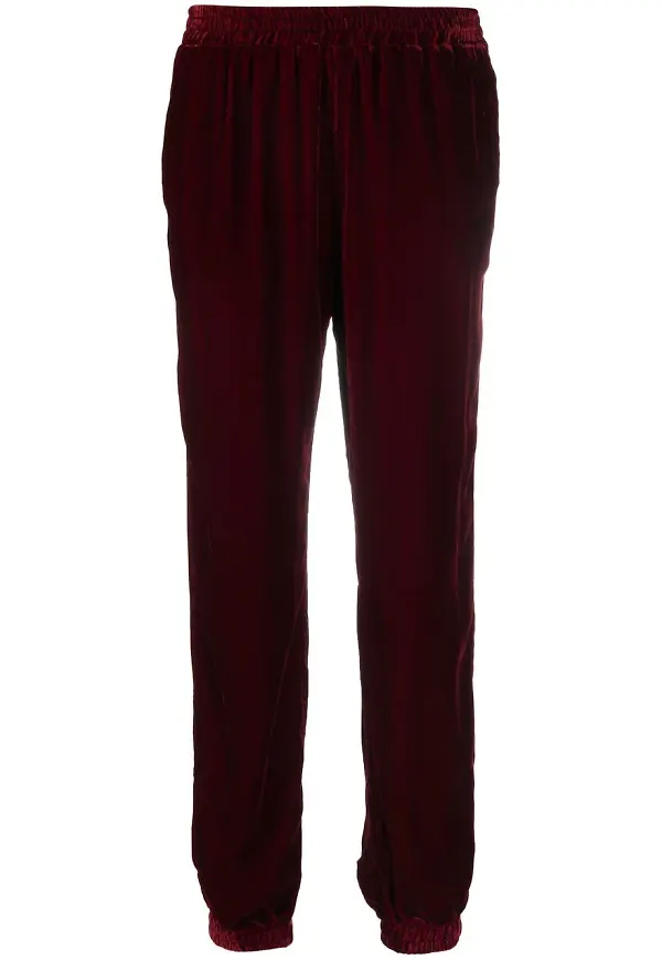 Gold Hawk avsmalnande sweatpants - Röd