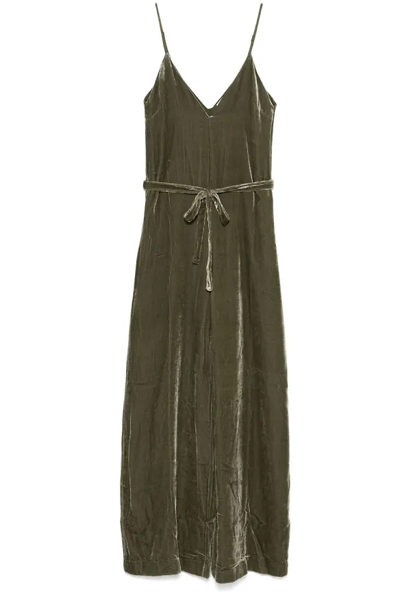 Gold Hawk jumpsuit i sammet - Grön