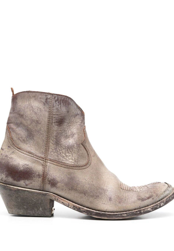 Golden Goose almond-toe ankle boots - Brun