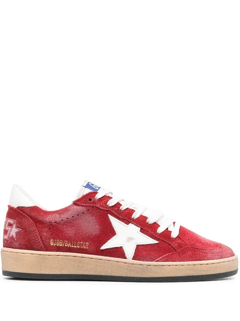 Golden Goose Ball Star låga sneakers - Röd