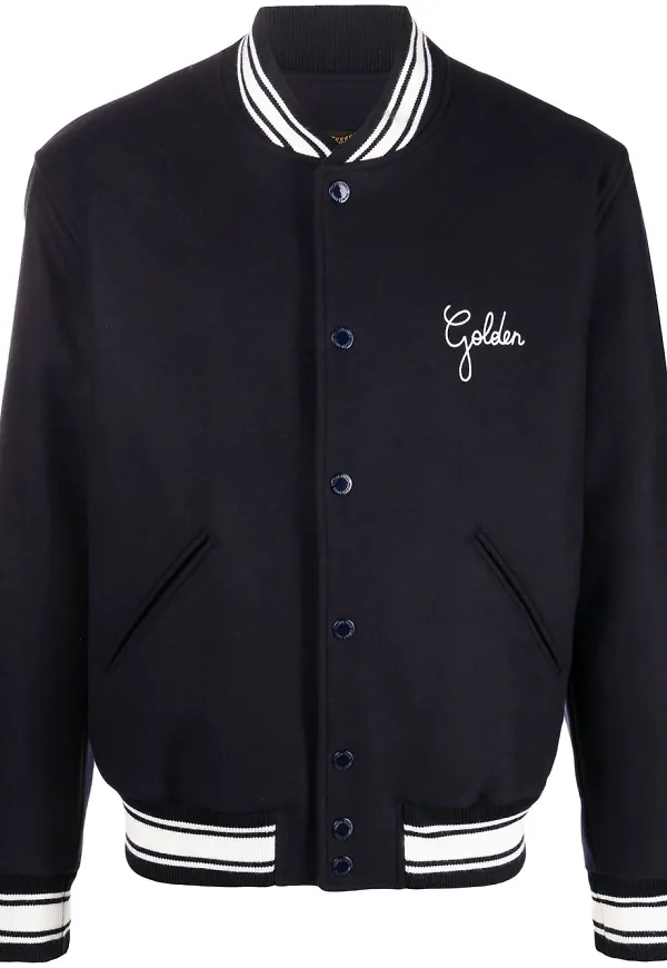 Golden Goose bomberjacka med broderad logotyp - Blå
