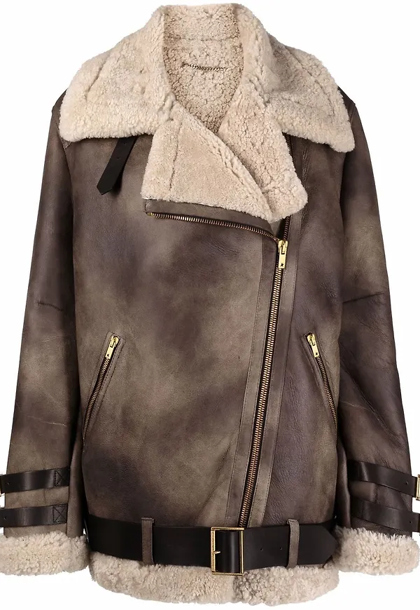 Golden Goose Chelsey fårskinnsjacka - Grå