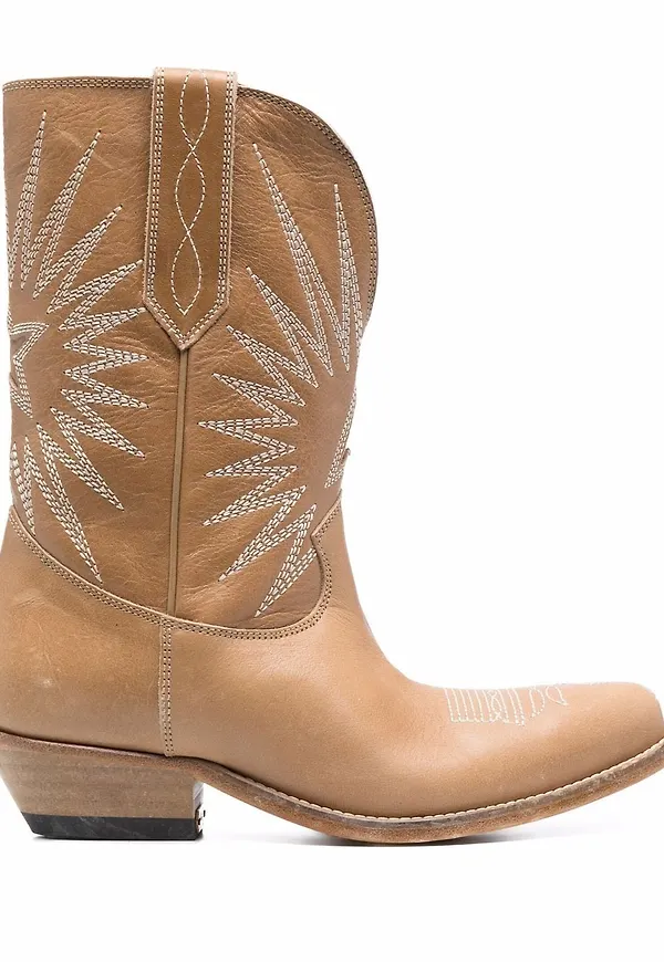 Golden Goose cowboyboots med stjärna - Neutral