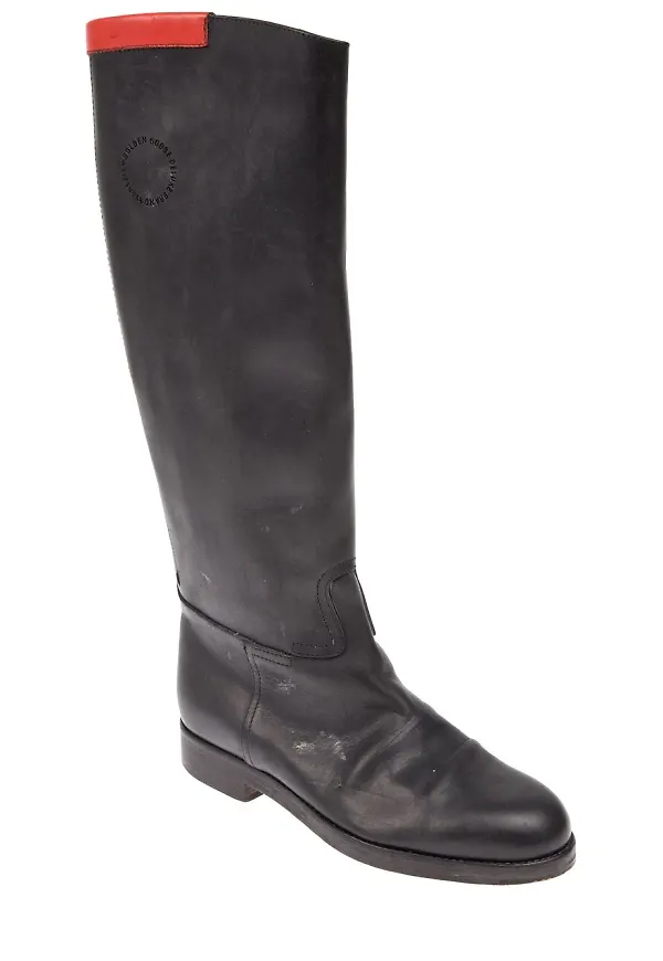 Golden Goose distressed riding boot - Svart