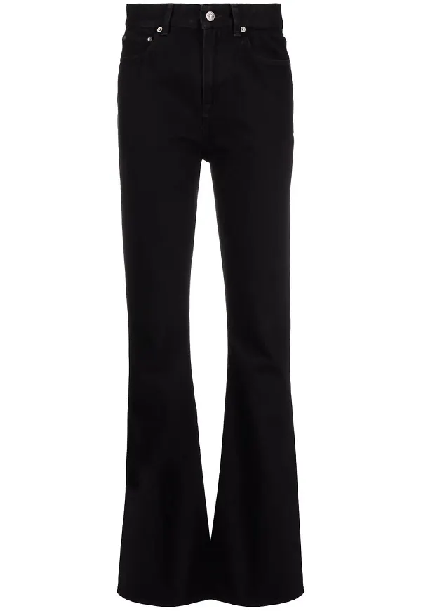 Golden Goose flare-jeans med hög midja - Svart