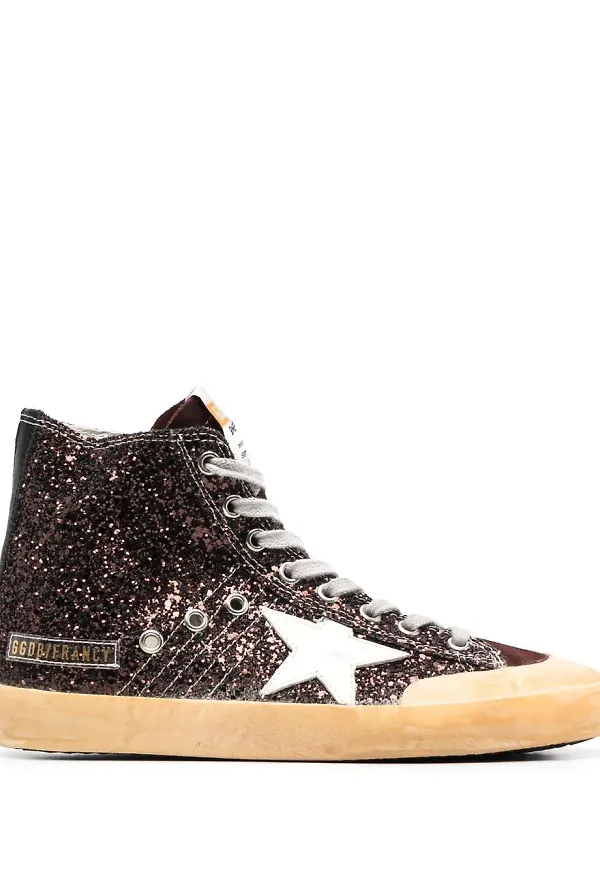 Golden Goose Francy höga sneakers - Brun