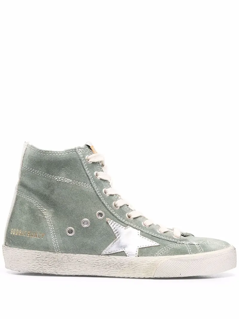 Golden Goose Francy höga sneakers - Grön