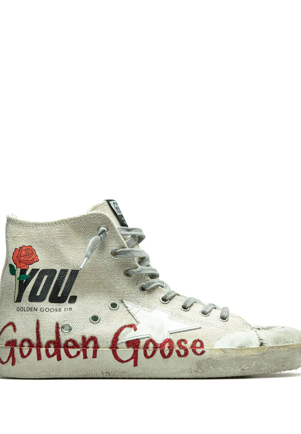 Golden Goose Francy höga sneakers - Neutral