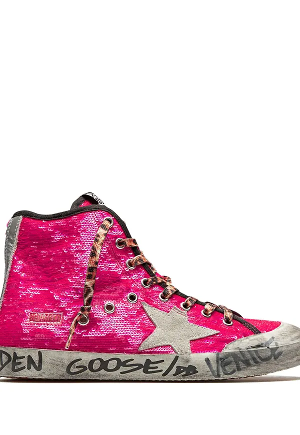 Golden Goose Francy höga sneakers - Rosa