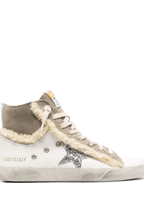 Golden Goose Francy höga sneakers - Vit