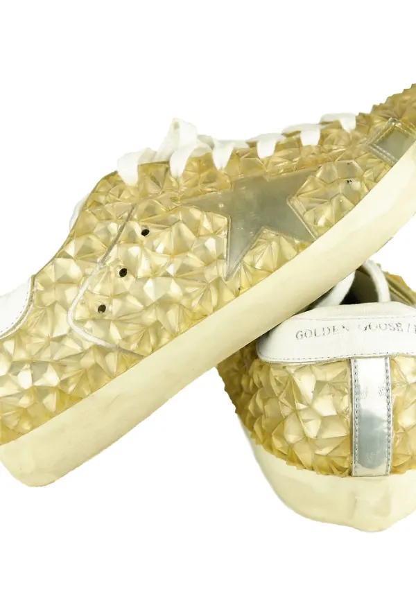 Golden Goose Gula läder sneakers Gul, Dam