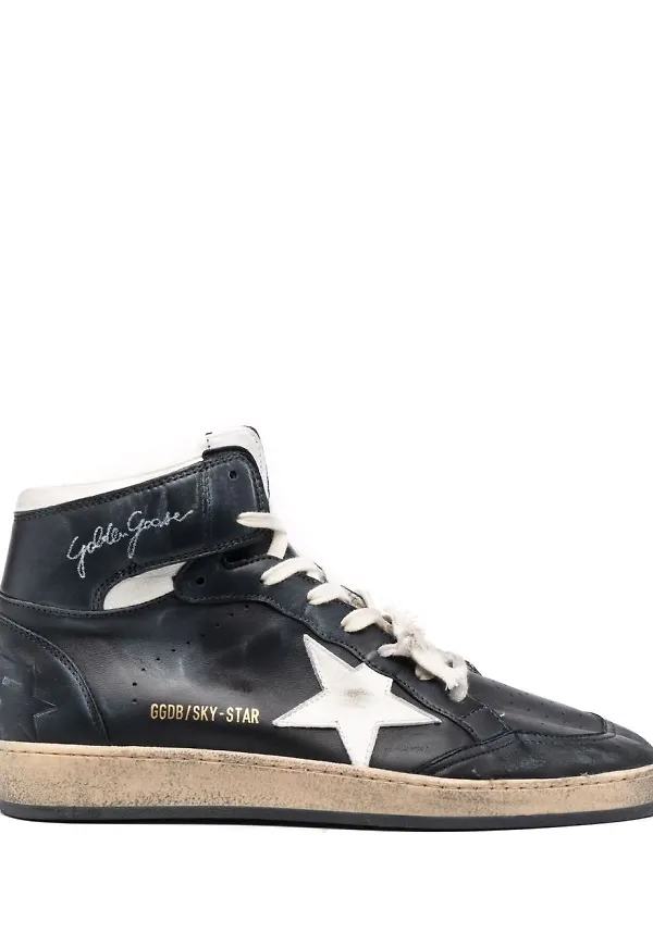 Golden Goose höga träningsskor - Svart