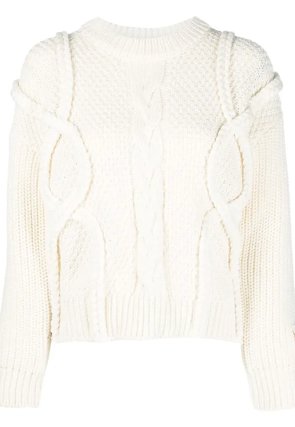 Golden Goose kabelstickad tröja - Neutral