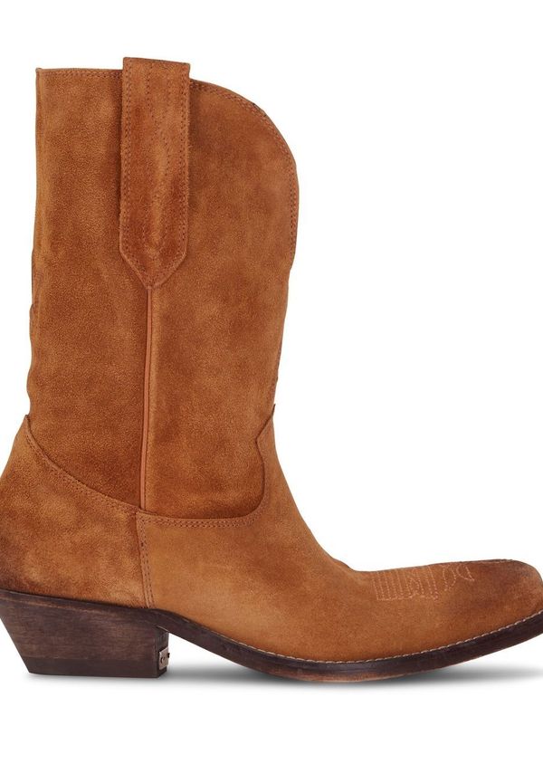Golden Goose Low Wish Star westernstövlar i mocka - Brun