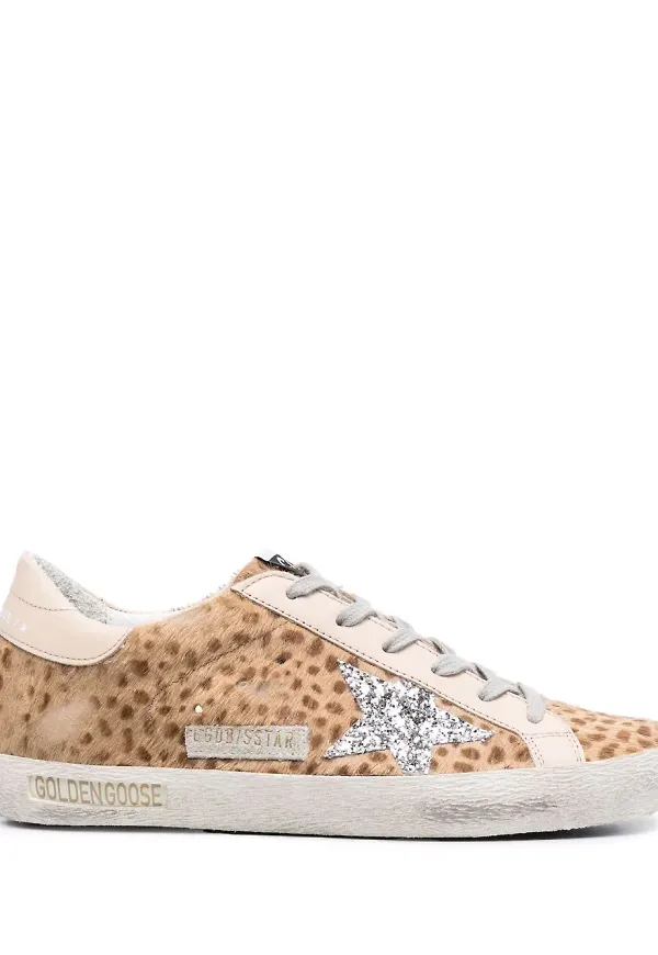 Golden Goose låga djurmönstrade sneakers - Neutral