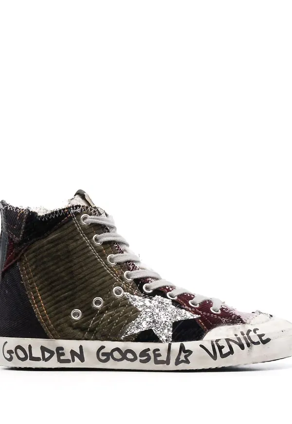Golden Goose Penstar höga sneakers - Grön