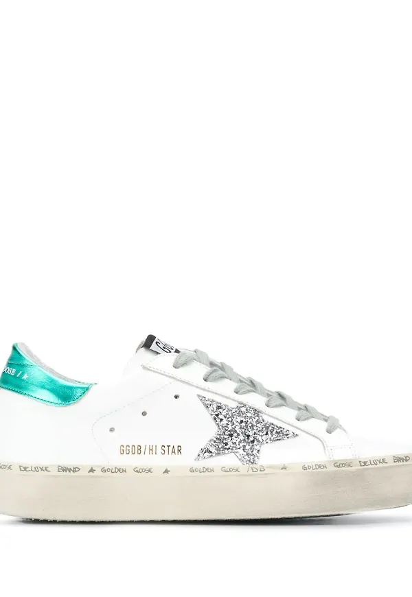 Golden Goose platåsneakers med stjärna - Vit