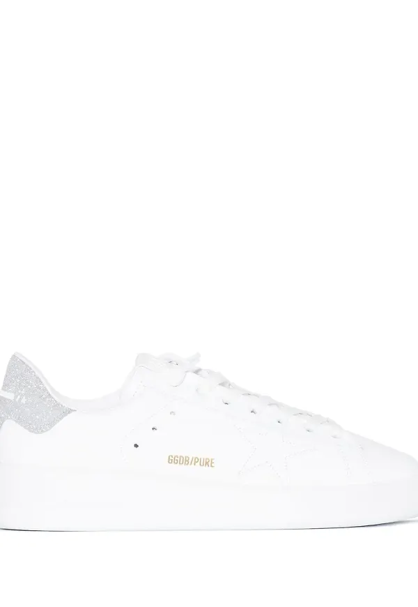 Golden Goose PURESTAR glittriga sneakers - Vit